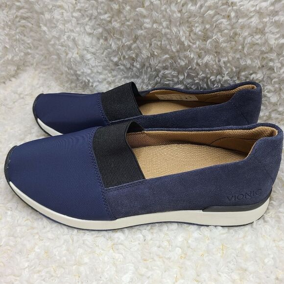 Vionic‎ Cameo Navy suede slip on casual sneaker 8.5 - Picture 4 of 6